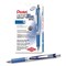 Pentel EnerGel RTX Deluxe Gel Pen, Retractable, Medium 0.7 mm, Blue Ink, Silver/Blue Barrel, 12PK BL77C - alternate 1