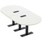 Skutchi Designs 8ft Racetrack Conference Table With Power | Harmony Series | 8 Person Meeting Room Table HAR-RAC-48X96-T.BK-W960-EBLK - alternate 1