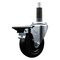 Service Caster 4'' Hard Rubber Swivel 1'' Expanding Stem Caster with Brake SCC-EX20S414-HRS-PLB-1 - alternate 1