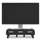 Mind Reader Perch Monitor Stand and Desk Organizer, 13.46in x 12.87in x 2.72in, Black/Silver MONSTA3D-BLK - alternate 1