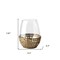 Homeroots 8" Gold Woven Metal And Glass Tabletop Hurricane Candle Holder 608407 - alternate 5