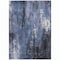 Homeroots 3' X 5' Blue And Ivory Abstract Washable Indoor Outdoor Area Rug 617650 - alternate 5