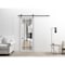 Sartodoors Sturdy Barn Door Clear Tempered Glass, Lucia 2266 White Silk and Aluminum Strips, 6.6FT Black Rail LUCIA2266BD-B-WS-30 x 96 - alternate 4