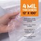 Xpose Safety Tarp, 12 ft x 100 ft, 4 Mil, White, Polyethylene C-412-X - alternate 4