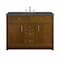 James Martin Vanities Bellshire 48" Single Vanity, Honey Oak w/ 3 CM Parisien Bleu Silestone Top 660-V48-HNO-3PBL - alternate 1