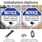 Signmission Notice All Activities Monitored by, 6 Inch X 6 Inch, Plastic Sign OC-P-6-326 - alternate 4