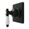 Kingston Brass Single-Handle Six-Way Diverter Valve with Square Trim Kit, Matte Black KS4040BPL - alternate 1