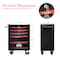 Wrightmaster 22 in. W x 13.6 in. D 5-Drawer Metal Roller Cabinet Tool Chest in Black ZR-245250 - alternate 8