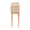 Baxton Studio Baird Mid-Century Modern Light Oak Brown Finished Wood and Rattan 2-Drawer Console Table 176-11250-Zoro - alternate 4