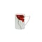 Homeroots Red and White Four Piece Square Floral Bone China Dinnerware Set 483517 - alternate 2