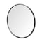 Homeroots 47" Round Black Metal Frame Wall Mirror 376409 - alternate 3