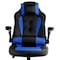Elama High Back Adjustable Faux Leather Gaming Chair in Black and Blue ELM-F-013 - alternate 4