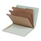 Pendaflex HD Pressboard End Tab Classification Folders, 3 Dividers, 8 Fasteners, Letter, Light Green, 10PK 1007139 - alternate 1
