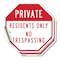 Signmission Private Residents Only No Trespassi, 4 inch X 4 inch, Vinyl Decal, 2PK OC-D-2PACK-4-133 - alternate 1