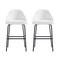 Manhattan Comfort Gracie Barstool in White and Black - Set of 2 2-BS022-BWH - alternate 3