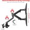 Siig SPRING ASSISTED FULL-MOTION TILT, SWIVEL, ROTATE, HEIGHT ADJUSTMENT DUAL MONIT CE-MT2U12-S1 - alternate 4