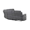 Homeroots Gray Faux Leather Reclining Curved Corner Sectional With Console 564419 - alternate 7