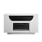 Homeroots 76" White Ribbed Wood Electric Storage Cabinet TV Fireplace With LED And Speaker 643645 - alternate 4
