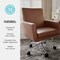 Martha Stewart Zaya Upholstered Office Chair in Saddle Brown/Polished Nickel CH-240230-1-BR-MS - alternate 3