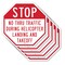 Signmission Stop No Thru Traffic During Helicop, 10 inch X 10 inch, Aluminum Metal Signs, 5PK OC-A-5Pack-10-210 - alternate 1