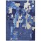 Homeroots 3' X 5' Navy Blue Ivory And Gray Abstract Washable Indoor Outdoor Area Rug 599586 - alternate 5