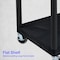 Luxor Utility Cart with Lipped Plastic Shelves, 400 lb Load Capacity, 2 Shelves, 32 in L, 24 in W TC22-B - alternate 3