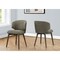 Monarch Specialties Dining Chair, 32-in. Height, Upholstered, Dining Room, Kitchen, Dark Walnut, Brown Fabric, 2PK I 1366 - alternate 2