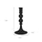 Homeroots 8" Black Glass Tabletop Taper Candlestick 608415 - alternate 3