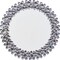Homeroots 20" Silver Round Faux Crystal Bling Framed Accent Mirror 635512 - alternate 2