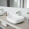 Vigo Peony Modern White Matte Stone 20 in. L x 15 in. W x 5 in. H Vessel Bathroom Sink VG04012 - alternate 6