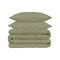 Homeroots Sage Queen Cotton Blend 1200 Thread Count Washable Duvet Cover Set 528191 - alternate 1