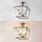 Jonathan Y Plains 12" 4-Light Modern Farmhouse Metal Open-Frame Pagoda LED Semi Flush Mount Mini Lantern, Nickel JYL7610D - alternate 7
