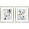 Homeroots Set Of Two Watercolor Wildflower Silver Framed Wall Art, 2PK 649149 - alternate 1