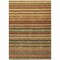 Homeroots 9' X 12' Coral Gold And Green Striped Washable Indoor Outdoor Area Rug 577773 - alternate 3