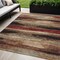 Homeroots 5' X 8' Brown Beige And Burgundy Abstract Washable Indoor Outdoor Area Rug 612528 - alternate 1