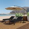 Leisuremod Chelsea Modern Outdoor Chaise Lounge Chair With Black Cushions CLBL-77BL - alternate 6