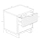 Manhattan Comfort Elara 18 in Solid Wood Nightstand in Sage Green (2-Drawer) NS1780-3 - alternate 2