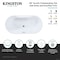 Kingston Brass 55" Acrylic Oval Double Ended Freestanding Tub with Drain, Glossy White/Polished Nickel VTDE552823C426 - alternate 2