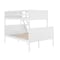Flash Furniture Dallas Bunk Bed Twin Over Full, Convertible Slatted Solid Wood Bunk Bed Frame w/Ladder, White MG-0900-31-TFB-WH-GG - alternate 6