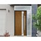 Vdomdoors Steel Door Deux 1713 Natural Oak Sidelight and Transom White Window Stainless Inserts Single Modern DEUX1713EXD-OAKW-W36+14 x H80+16-Left-hand Inswing - alternate 3