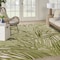 Homeroots 9' X 12' Ivory And Green Palm Leaf Indoor Outdoor Area Rug 548118 - alternate 3
