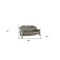 Homeroots 96" Bone Faux Leather Sofa And Toss Pillows With White Legs 491334 - alternate 3