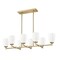 Z-Lite Oren 8-Light Linear Chandelier, 17.5 in W, Modern Gold 7004-8L-MGLD - alternate 7