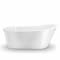 Maax Sax 6032 Acrylix Freestanding End Drain Bathtub in White with White Skirt 105797-000-002-100 - alternate 3