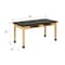 Diversified Spaces Wooden Leg Tables with Compartments, Oak, Wood Frame, 60 in W, Black C760LBBK30E - alternate 7