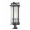 Z-Lite Fortis Sand Black 3 Light Outdoor Pier Mounted Fixture 5031PHXLR-533PM-BK - alternate 1