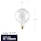 Bulbrite Pack of 12 Incandescent G40 Medium Screw Base E26 Light Bulb, 60 Watt, Clear, 12PK 861133 - alternate 3