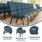 Flash Furniture Hercules Church Chair, Blue Back, 19-1/4 in W 25" L 33-1/4" H, Fabric Seat FD-CH02185-GV-BLUE-BAS-GG - alternate 4