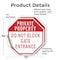 Signmission Private Property Do Not Block Gate, 10 inch X 10 inch, Vinyl Decal, 2PK OC-D-2PACK-10-134 - alternate 2