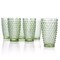 Martha Stewart 6 Piece Hobnail Handmade Glass Tumbler Set in Green 120575.01 - alternate 4
